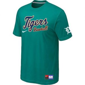 Detroit Tigers Nike Short Sleeve Practice MLB T-Shirts Teal Green