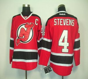 Devils #4 Scott Stevens Red Home Embroidered NHL Jersey