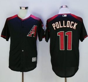 Diamondbacks #11 A. J. Pollock Black Brick New Cool Base Stitched MLB Jersey