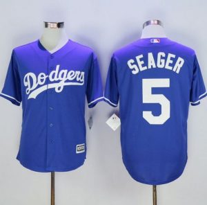 Dodgers #5 Corey Seager Blue New Cool Base Stitched MLB Jersey