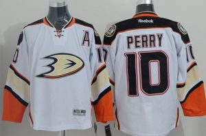 Ducks #10 Corey Perry White New Road Stitched NHL Jersey