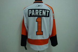 Flyers #1 Bernie Parent Embroidered Winter Classic White NHL Jersey