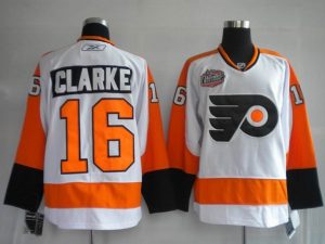 Flyers #16 Bobby Clarke Embroidered Winter Classic White NHL Jersey