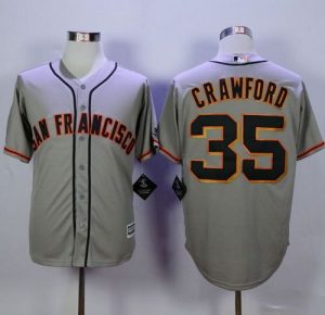 Giants #35 Brandon Crawford Grey Road New Cool Base Stitched MLB Jersey