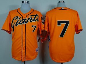 Giants #7 Gregor Blanco Orange Alternate Cool Base Stitched MLB Jersey