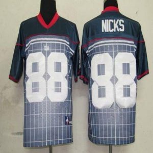 Giants #88 Hakeem Nicks Grey Stitched NFL Jersey