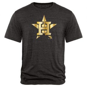 Houston Astros Fanatics Apparel Gold Collection Tri-Blend T-Shirt Black