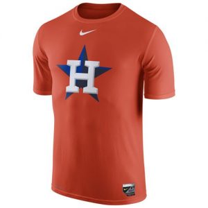 Houston Astros Nike Authentic Collection Legend Logo 1.5 Performance T-Shirt Orange