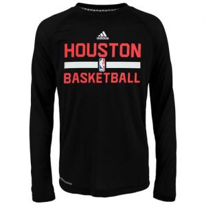 Houston Rockets Adidas On-Court Climalite Ultimate Long Sleeves T-Shirt Black