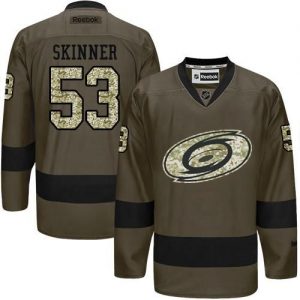Hurricanes #53 Jeff Skinner Green Salute to Service Stitched NHL Jersey