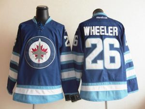 Jets #26 Black Wheeler Dark Blue 2011 Style Embroidered NHL Jersey