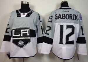 Kings #12 Marian Gaborik White Grey 2015 Stadium Series Stitched NHL Jersey