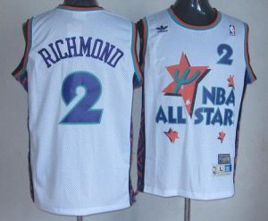 Kings #2 Mitch Richmond White 1995 All Star Throwback Stitched NBA Jersey