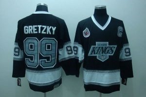 Kings #99 Wayne Gretzky Black CCM Throwback Embroidered NHL Jersey