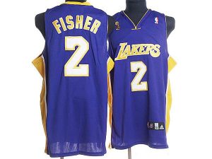 Lakers #2 Derek Fisher Stitched Purple NBA Jersey
