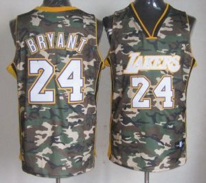 Lakers #24 Kobe Bryant Camo Stealth Collection Embroidered NBA Jersey