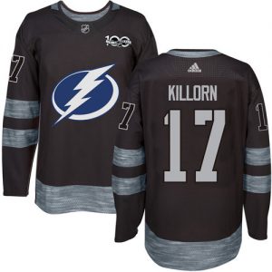 Lightning #17 Alex Killorn Black 1917-2017 100th Anniversary Stitched NHL Jersey
