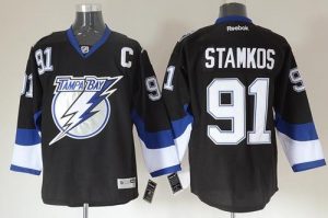 Lightning #91 Steven Stamkos Black Stitched NHL Jersey