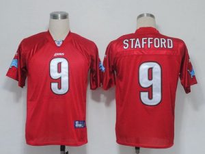 Lions #9 Matthew Stafford Red QB Practice Stitched NFL Jersey