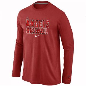 Los Angeles Angels Long Sleeve MLB T-Shirt Red