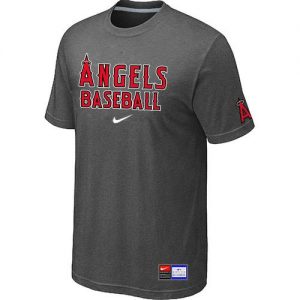 Los Angeles Angels Nike Short Sleeve Practice MLB T-Shirts Crow Grey