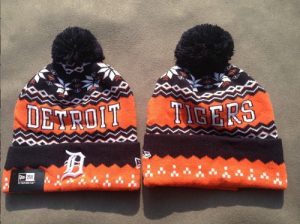 MLB Detroit Tigers New Era Logo Stitched Knit Beanies 004