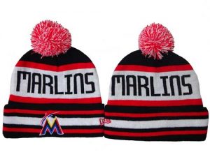 MLB Miami Marlins Logo Stitched Knit Beanies 004