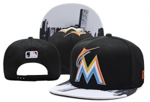MLB Miami Marlins Stitched Snapback Hats 026