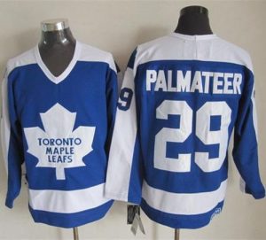 Maple Leafs #29 Mike Palmateer Blue White CCM Throwback Stitched NHL Jersey