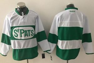 Maple Leafs Blank White Green St. Patrick's Day Stitched NHL Jersey