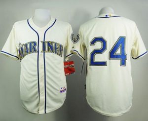 Mariners #24 Ken Griffey Cream Alternate Cool Base Stitched MLB Jersey