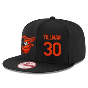 Men's Baltimore Orioles #30 Chris Tillman Stitched New Era Black 9FIFTY Snapback Adjustable Hat