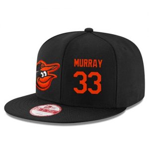 Men's Baltimore Orioles #33 Eddie Murray Stitched New Era Black 9FIFTY Snapback Adjustable Hat