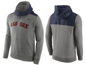 Men's Boston Red Sox Nike Gray Cooperstown Collection Hybrid Pullover Hoodie