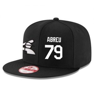 Men's Chicago White Sox #79 Jose Abreu Stitched New Era Black 9FIFTY Snapback Adjustable Hat
