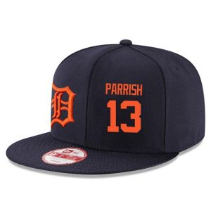 Men's Detroit Tigers #13 Lance Parrish Stitched New Era Navy Blue 9FIFTY Snapback Adjustable Hat