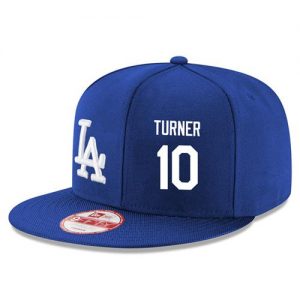 Men's Los Angeles Dodgers #10 Justin Turner Stitched New Era Royal Blue 9FIFTY Snapback Adjustable Hat