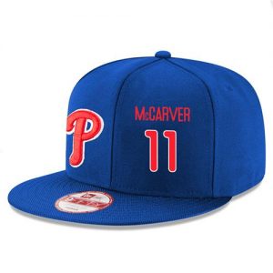 Men's Philadelphia Phillies #11 Tim McCarver Stitched New Era Royal 9FIFTY Snapback Adjustable Hat