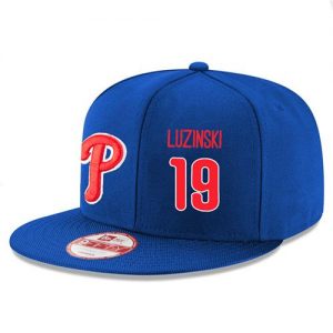 Men's Philadelphia Phillies #19 Greg Luzinski Stitched New Era Royal 9FIFTY Snapback Adjustable Hat