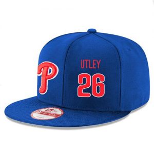 Men's Philadelphia Phillies #26 Chase Utley Stitched New Era Royal 9FIFTY Snapback Adjustable Hat
