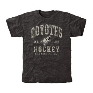 Men's Phoenix Coyotes Black Camo Stack T-Shirt