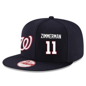 Men's Washington Nationals #11 Ryan Zimmerman Stitched New Era Navy Blue 9FIFTY Snapback Adjustable Hat