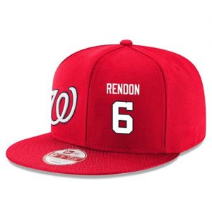 Men's Washington Nationals #6 Anthony Rendon Stitched New Era Red 9FIFTY Snapback Adjustable Hat