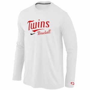 Minnesota Twins Long Sleeve MLB T-Shirt White