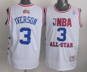 Mitchell And Ness 76ers #3 Allen Iverson White 2003 All Star Stitched NBA Jersey
