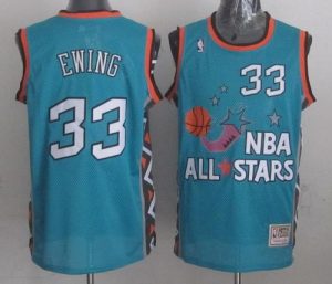 Mitchell And Ness Knicks #33 Patrick Ewing Light Blue 1996 All Star Stitched NBA Jersey