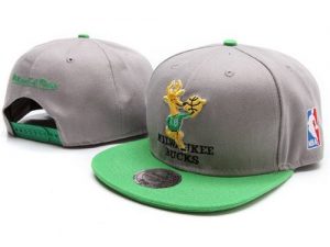 Mitchell and Ness NBA Milwaukee Bucks Stitched Snapback Hats 004