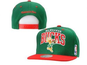 Mitchell and Ness NBA Milwaukee Bucks Stitched Snapback Hats 012