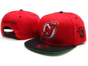 Mitchell and Ness NHL New Jersey Devils Stitched Snapback Hats 009
