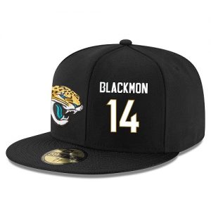 NFL Jacksonville Jaguars #14 Justin Blackmon Snapback Adjustable Stitched Player Hat - Black White